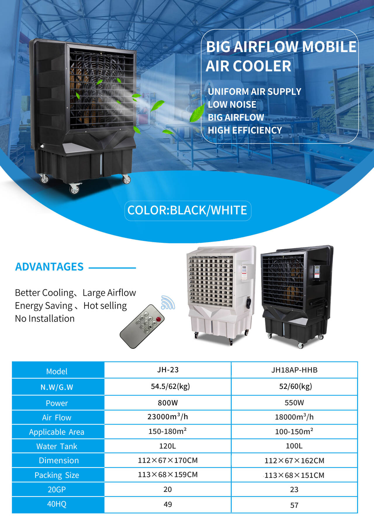China Commercial Portable Air Cooler Manufacturer and Supplier | Jinghui