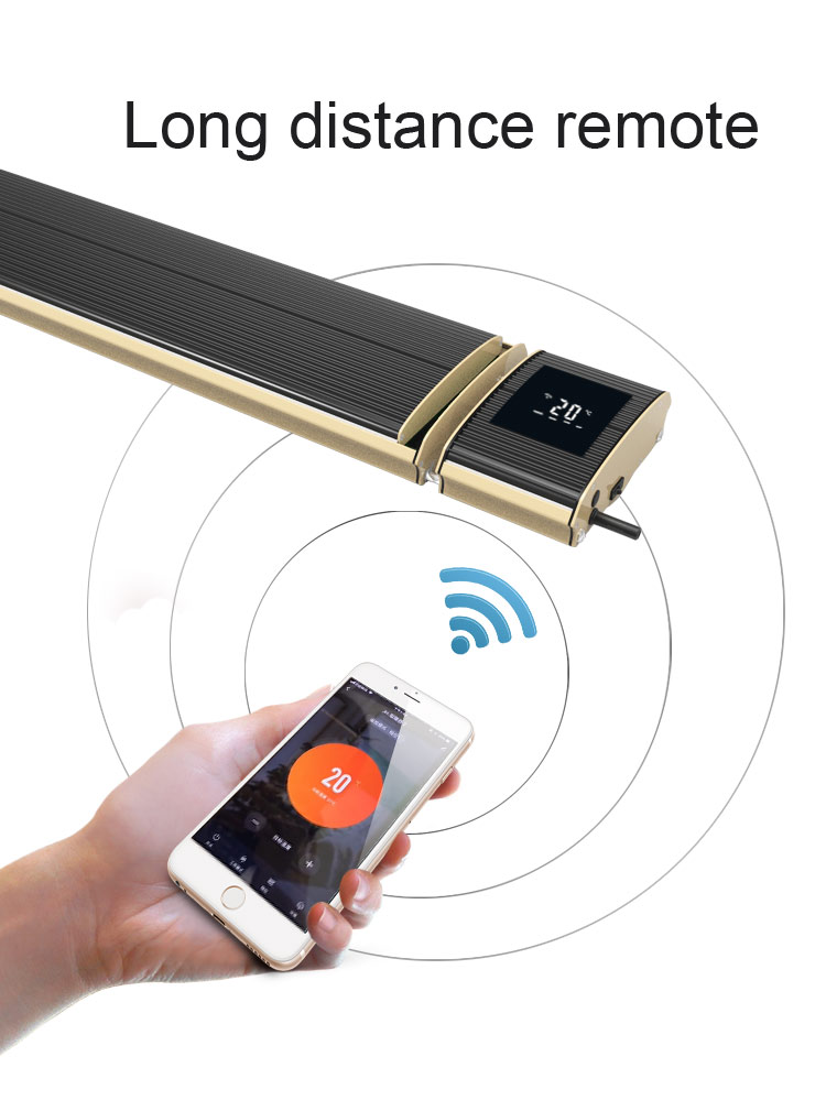 JH heater designed the newest TUYA App WIFI Controlled infrared heater in fifth, June, 2019.